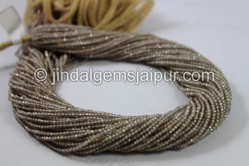 Champagne Zircon Micro Cut Round Beads